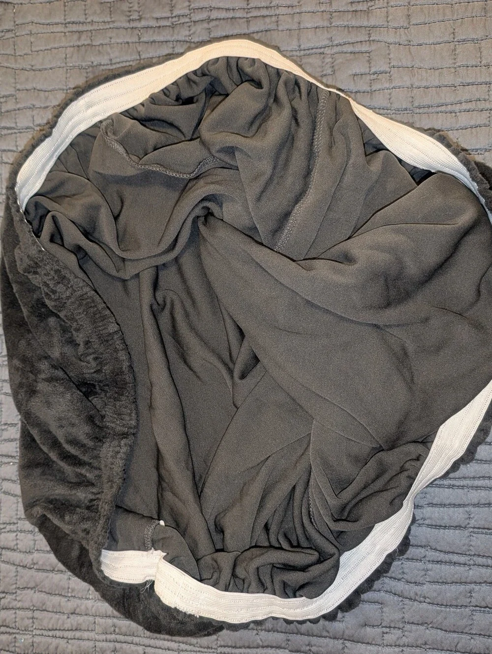 Grey Ottoman Cover Velvet Stretch Footstool SlipCover Soft Rectangle Acompack